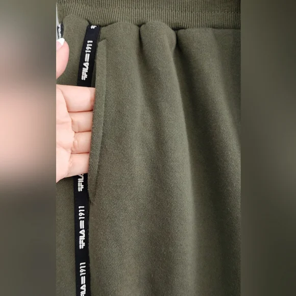 FILA Men Jogger Size XS Green Elastic Waist Pockets Cotton Lightweight - Picture 4 of 9